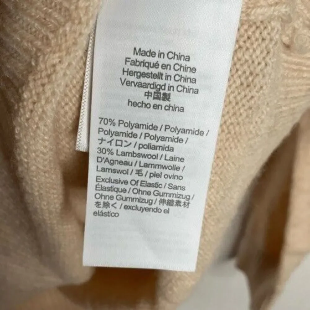 NWT J.Crew Long Sleeve Lambswool Blend Crewneck Office Sweater Men Size XL Cream